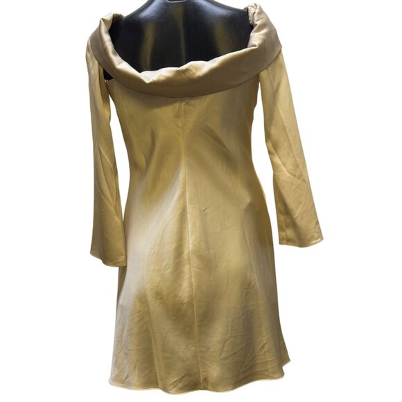 Reformation Off-Shoulder Champagne Dress M - Picture 2 of 4